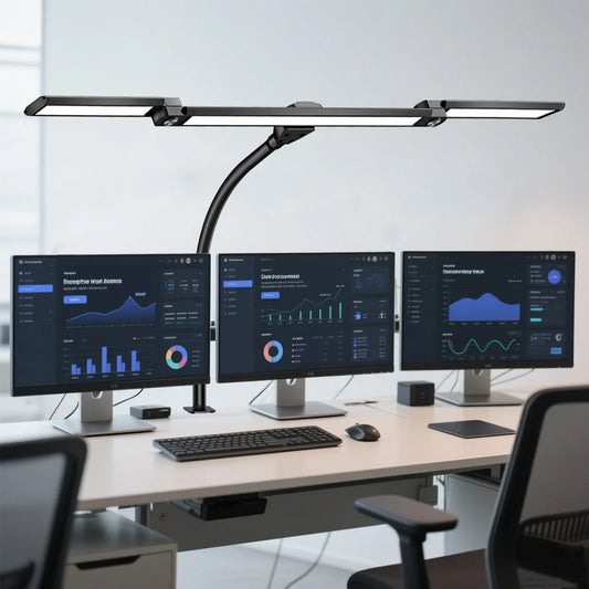 Three Heads Extended Eye-care LED Clip Desk Lamp