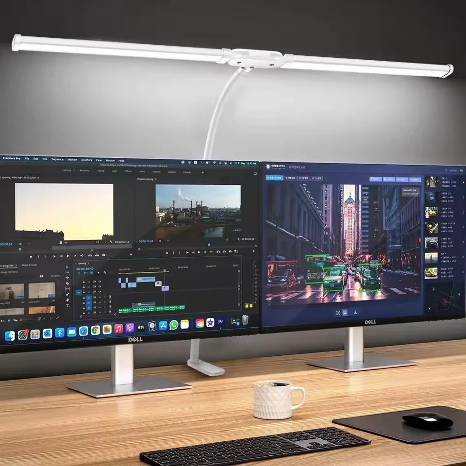 Double Headed Eye-care LED Clip Desk Lamp